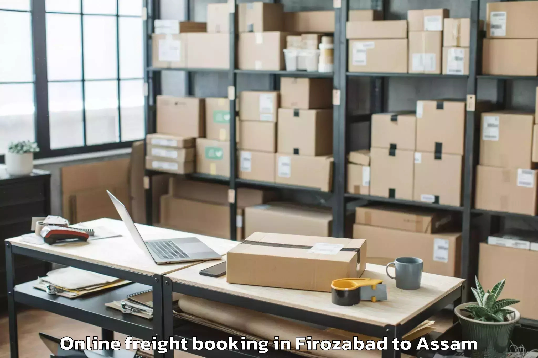 Top Firozabad to Rajakhat Banekuchi Online Freight Booking Available